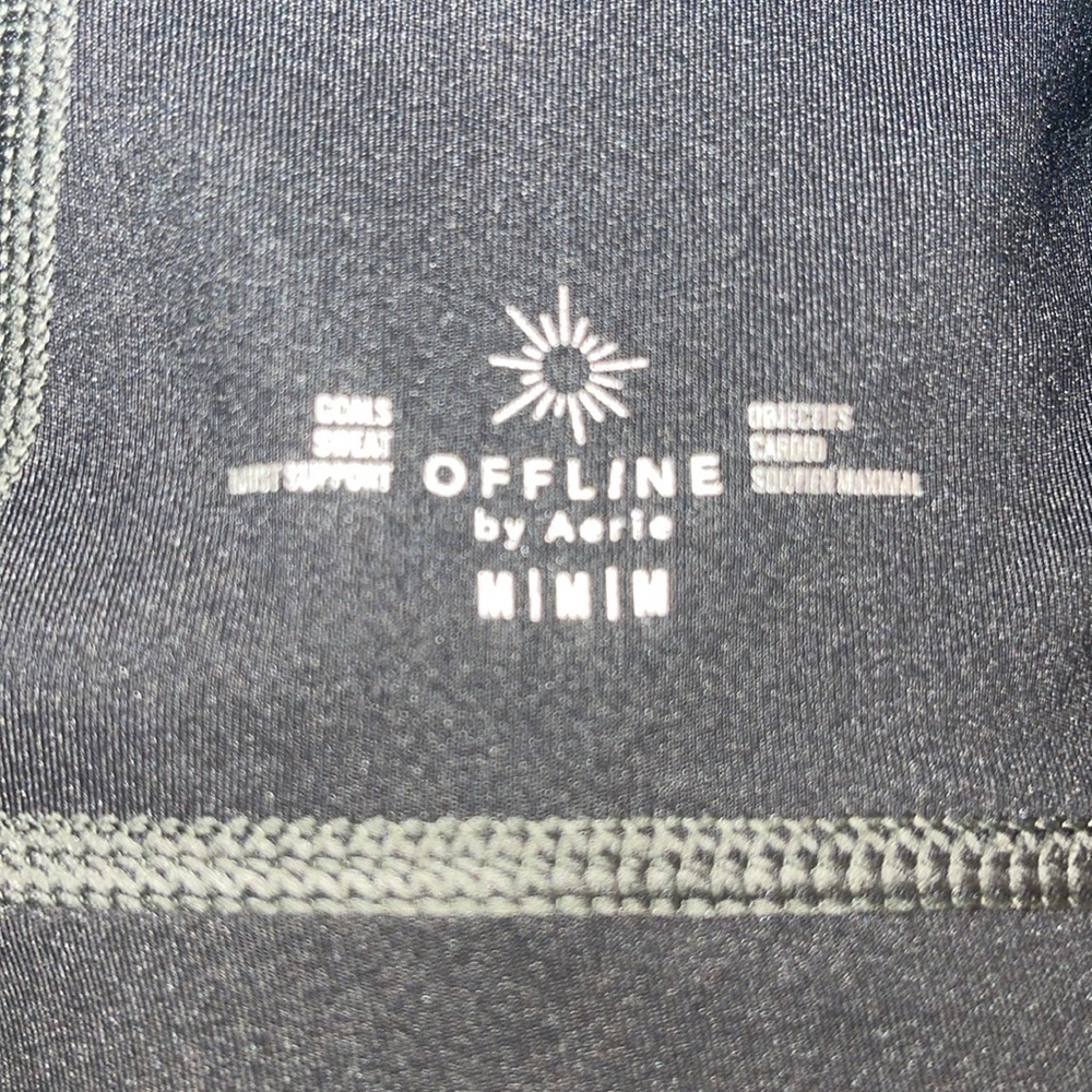 Offline by Aerie Black Gray Sports Bra Women - Picture 6 of 6